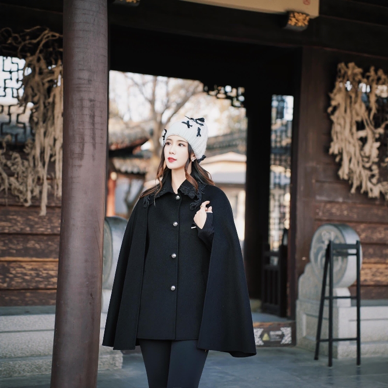 富家千金感冬装呢子大衣套装