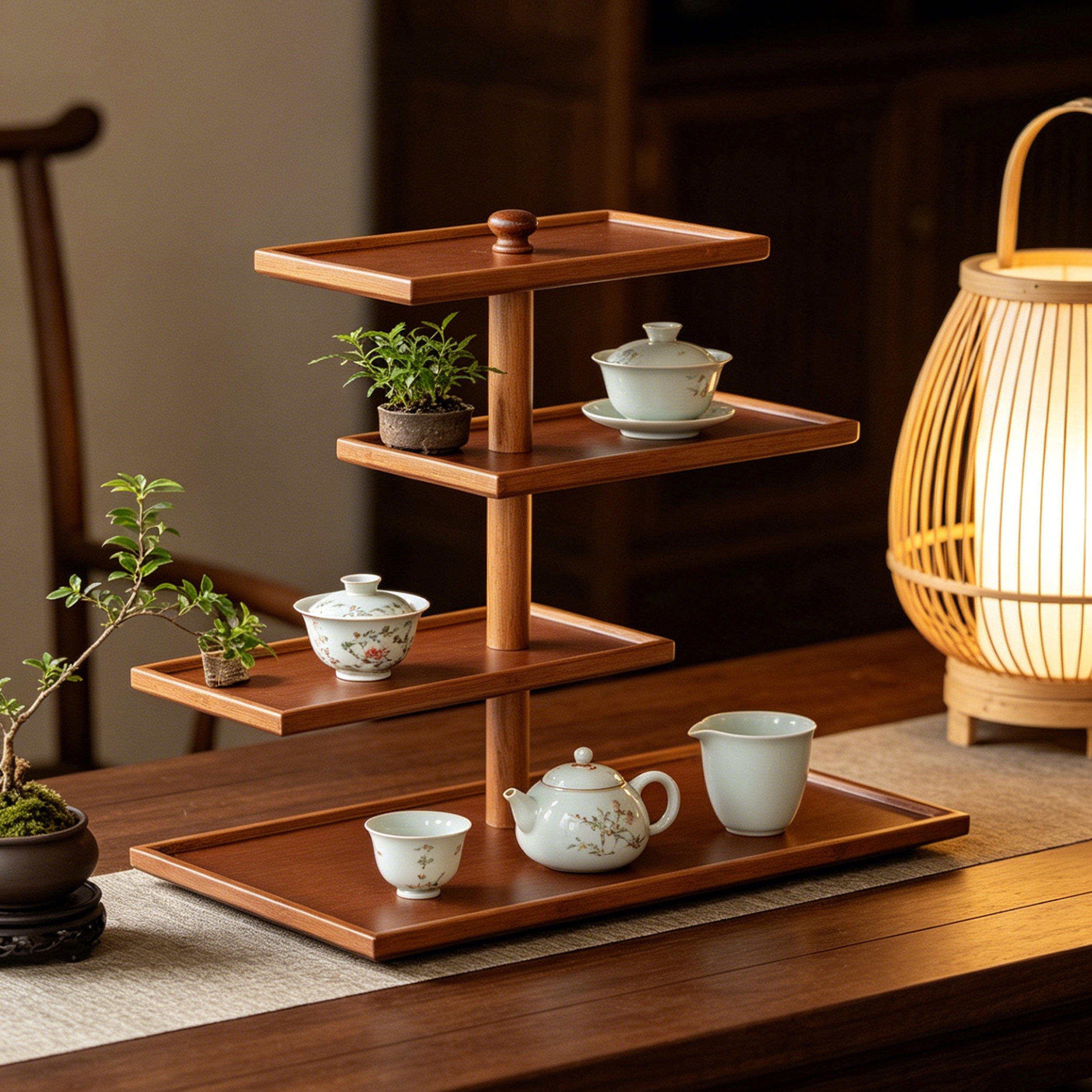 茶具置物架桌面茶壶水杯收纳架