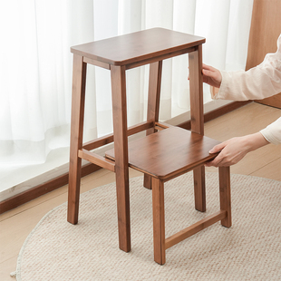 度庐稳步梯凳家用梯多功能登高二步楼梯子厨房两用吧台凳子置物架