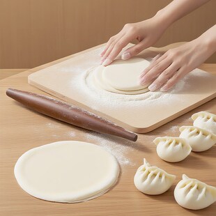 紫光檀家用鱼肚型两头尖擀饺子皮用擀面杖檀木擀面棍擀面轴子