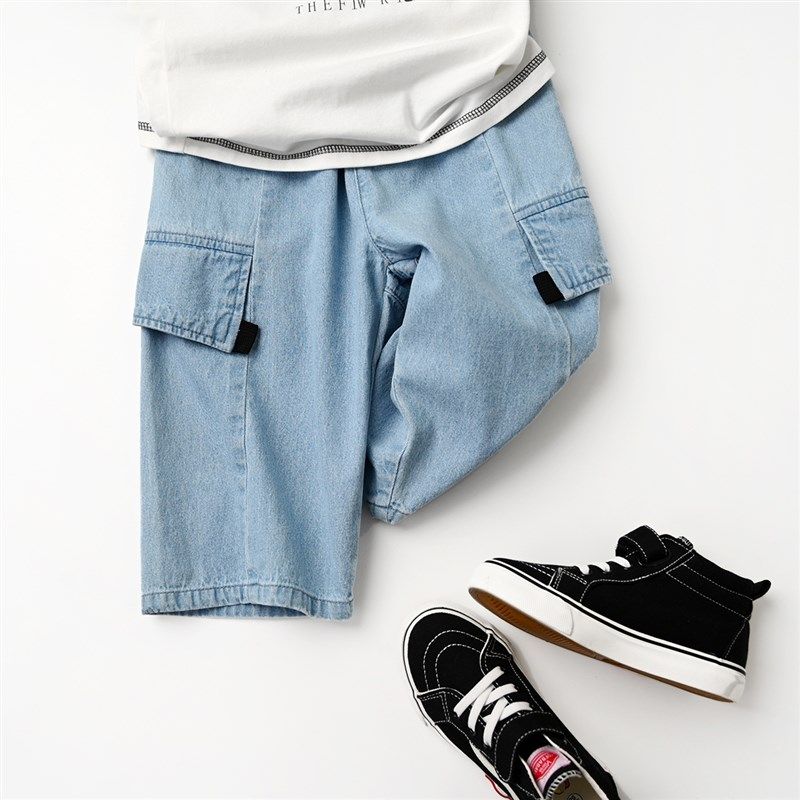 儿童水洗纯棉牛仔短裤 帅帅的男童裤 中大童七分裤子 夏款童装,童装/婴儿装/亲子装,裤子,淘宝优惠券,粉丝福利购,淘宝优惠卷