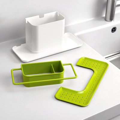 JOSEPH厨房置物架 水槽收纳沥水储物架 洗碗布海绵架 锅刷架