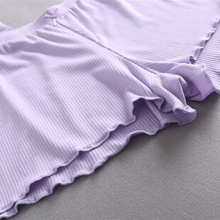 甜美夏季新款女式薄款蕾丝拼接吊带背心睡衣两件套装休闲居家短裤