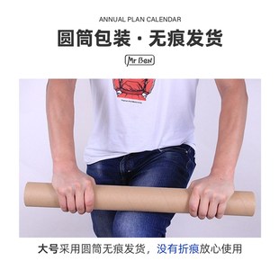 饰年历计划表 简约日历打卡大张墙面装 2024年 365天全年大张计划