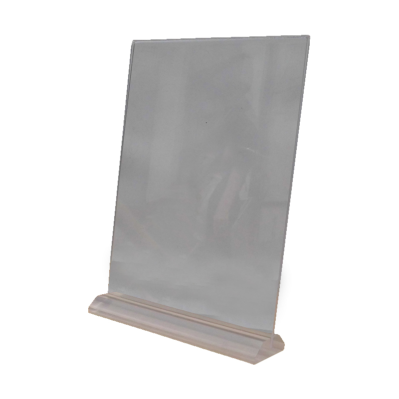 a4立式竖款桌牌台签T型定制有机玻璃牌酒水牌展示牌台座透明文件