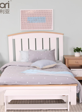 Boori进口实木儿童床1.2米单人床小孩床男孩女孩公主床儿童房