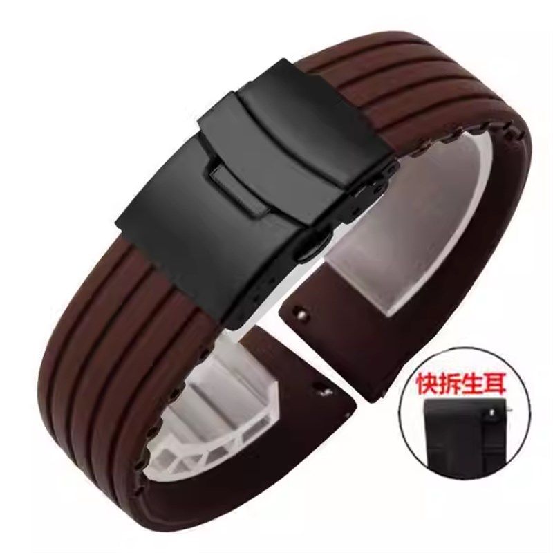 户外防水防汗运动硅胶表带男女通用款平口橡胶16 18 20 22 2324MM,手表,配件,淘宝优惠券,粉丝福利购,淘宝优惠卷