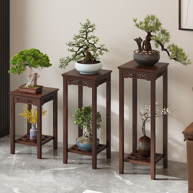 客厅电视柜两边摆设花架实木中式花台阳台家用落地式室内置物架多,住宅家具,花架/花几,淘宝优惠券,粉丝福利购,淘宝优惠卷