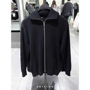 立领针织开衫 柜429 拉链长袖 男装 9598388简约休闲毛衣外套 秋冬款