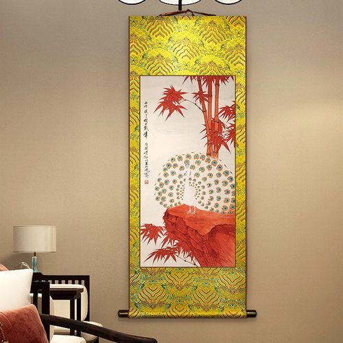 竹子国画 画名家卷轴挂画 画新中式客厅装饰画 画办公室茶水室墨