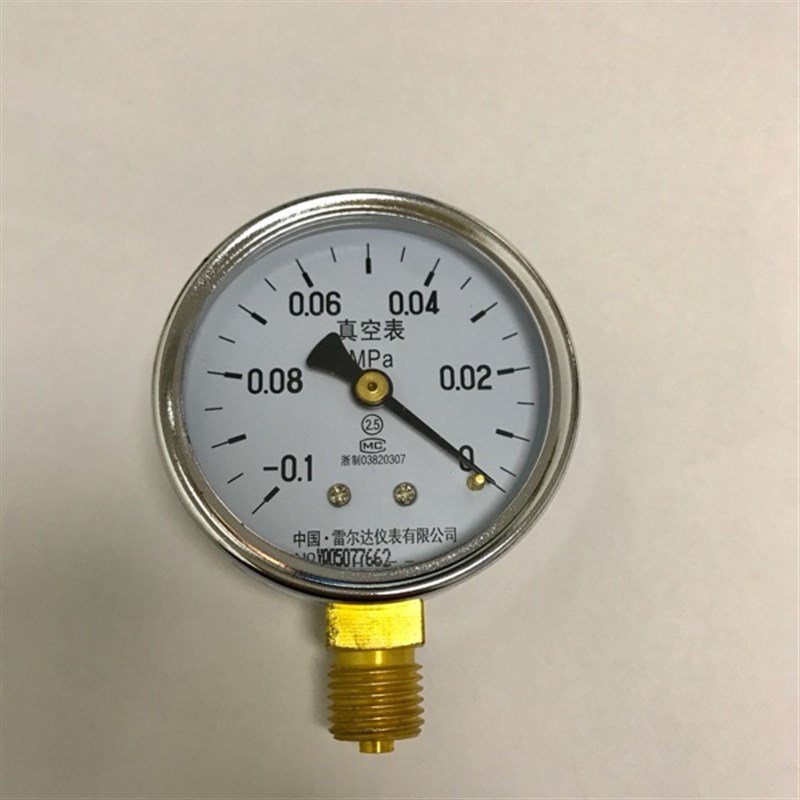 雷尔达 真空表 负压表 直径60mm 测量范围-0.1-0mpa 螺纹m14x1.5图片