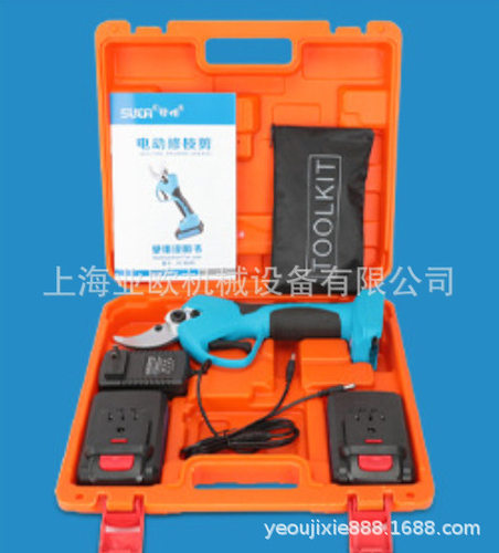舒畅SC-8602无线4公分锂电修枝剪充电式果树采摘剪电动剪刀
