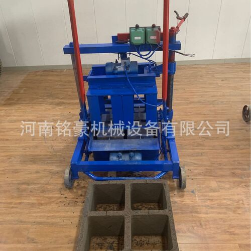 非洲小型免烧砖机斜推式空心砖机设备移动式水泥制砖机