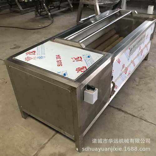 商用全自动根茎类毛辊清洗机毛刷去皮去泥清洗设备翻转式喷淋清洗