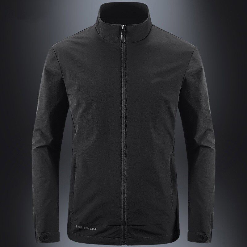 软壳冲锋衣外套男款立领夹克棉衣运动衣服休闲 防风衣春秋冬季加