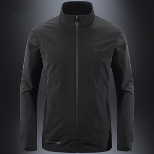 软壳冲锋衣外套男款立领夹克棉衣运动衣服休闲 防风衣春秋冬季加