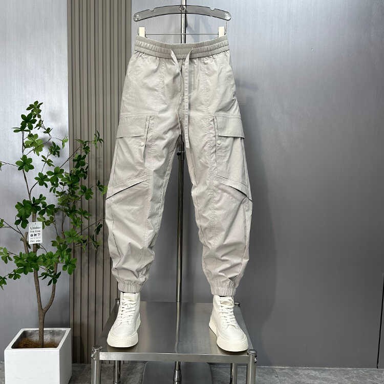 2025春季新款立体剪裁工装束脚休闲 裤男士美式高街宽松痞帅运动