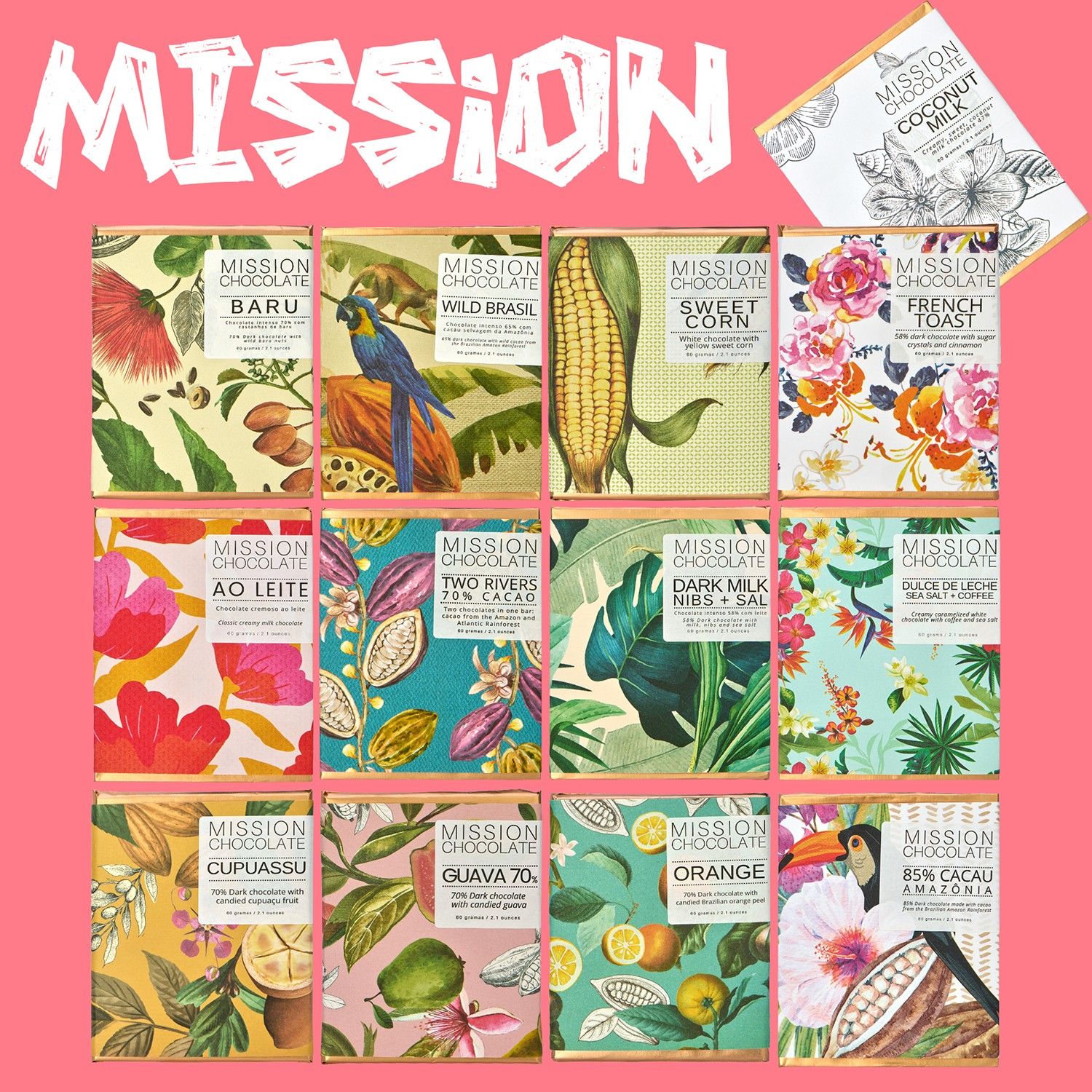 巴西进口Mission黑巧克力牛奶多口味选择零食纯可可脂AOC金奖