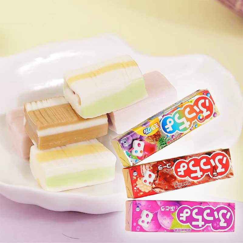 日本悠哈UHA味觉糖果粒软糖葡萄味奶茶柑橘黑加仑乳酸菌酸奶夹心