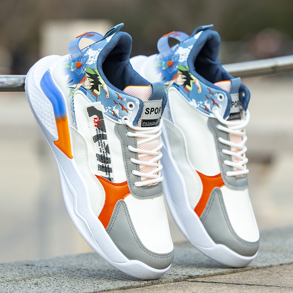 男鞋高帮板鞋2025春季新款男鞋皮面透气防滑韩版百搭运动休闲鞋子