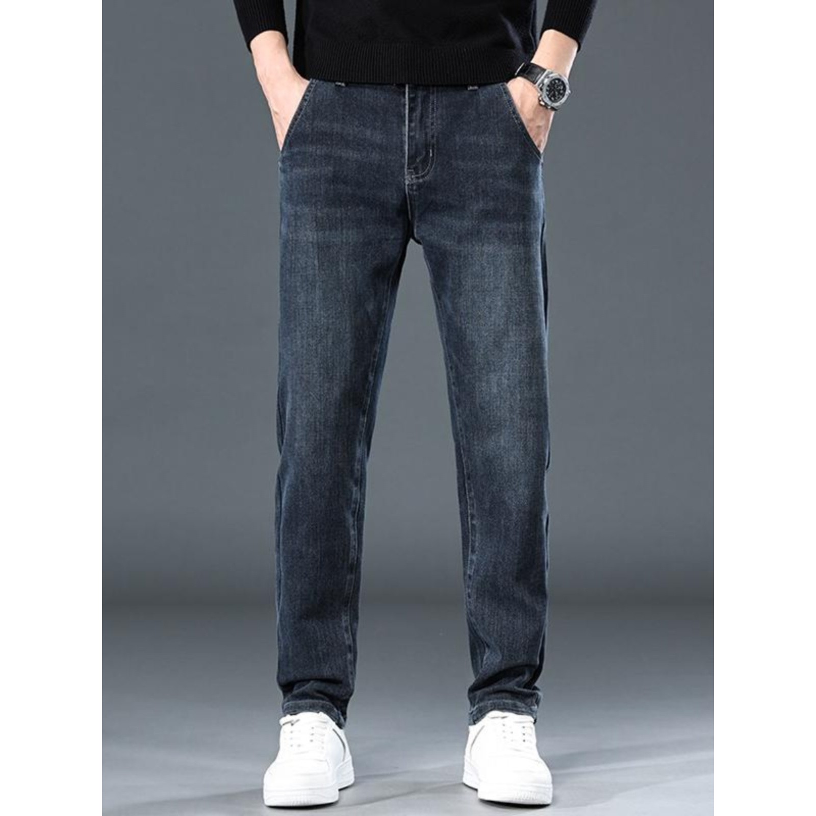 牛仔裤男士修身直筒男裤2025新款春秋男款裤子男夏季休闲百搭长裤