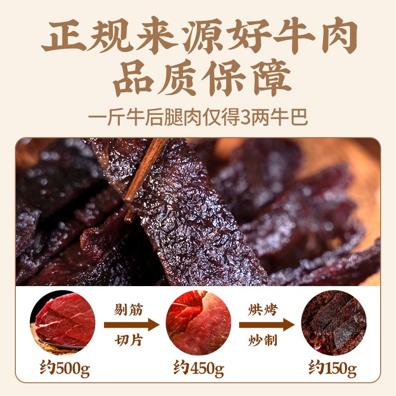吴常昌玉林牛巴100g牛肉罐头炒制牛肉干有嚼劲地方风味广西特产