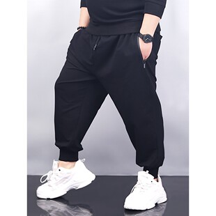 加肥加大男裤子肥胖300斤宽松胖子休闲裤男款特大码男士运动卫裤