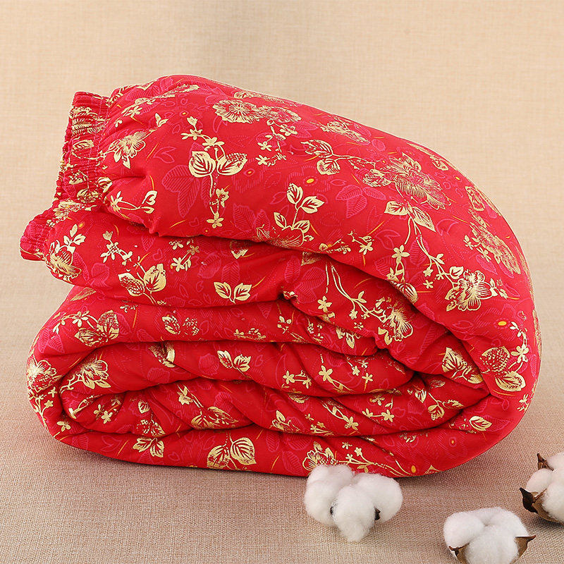 纯棉花手工棉裤女装 冬季加厚保暖修身高腰夹棉防寒 新娘结婚长裤