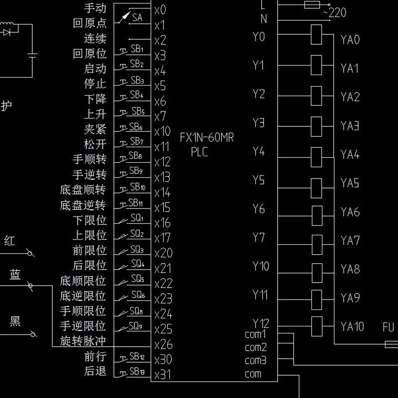 脱胶机机械臂伺服定位控制系统设计2D图机械CAD素材