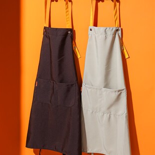 防水围裙男女家用厨房2021新款日式纯色家用防油围裙工作服. 4732
