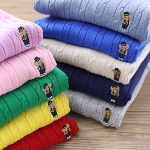 儿童高领棉线衣男童女童加绒毛衣新款宝宝套头针织加厚保暖白打底