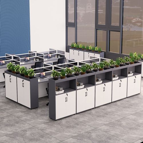 办公室花槽柜车间隔断柜边柜绿植置物文件柜木质储物柜矮柜长条柜