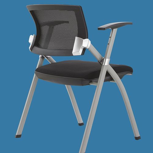 培训椅可折叠会议椅带写字板网布靠背会议办公椅桌椅一体学习座椅