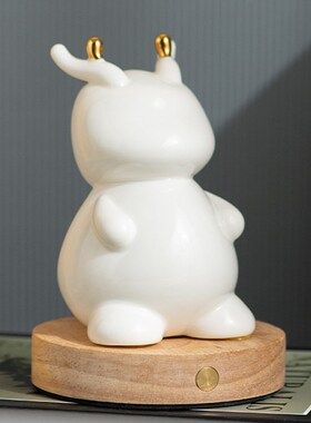 蔡小白萌龙小夜灯白m瓷灯女生儿童卧室氛围睡眠床头创意台灯伴手