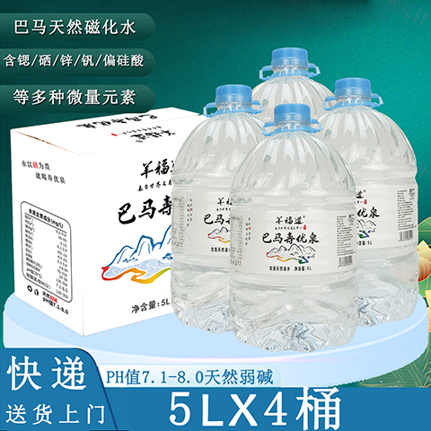 巴马寿优泉5L装整箱包邮含硒锶偏硅酸活性天然弱碱性水