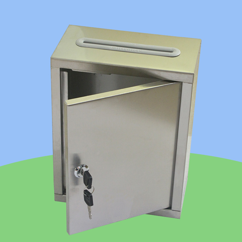 顶投口密码锁不锈钢信报箱挂墙免打孔意见箱巡逻签到箱投票举报箱