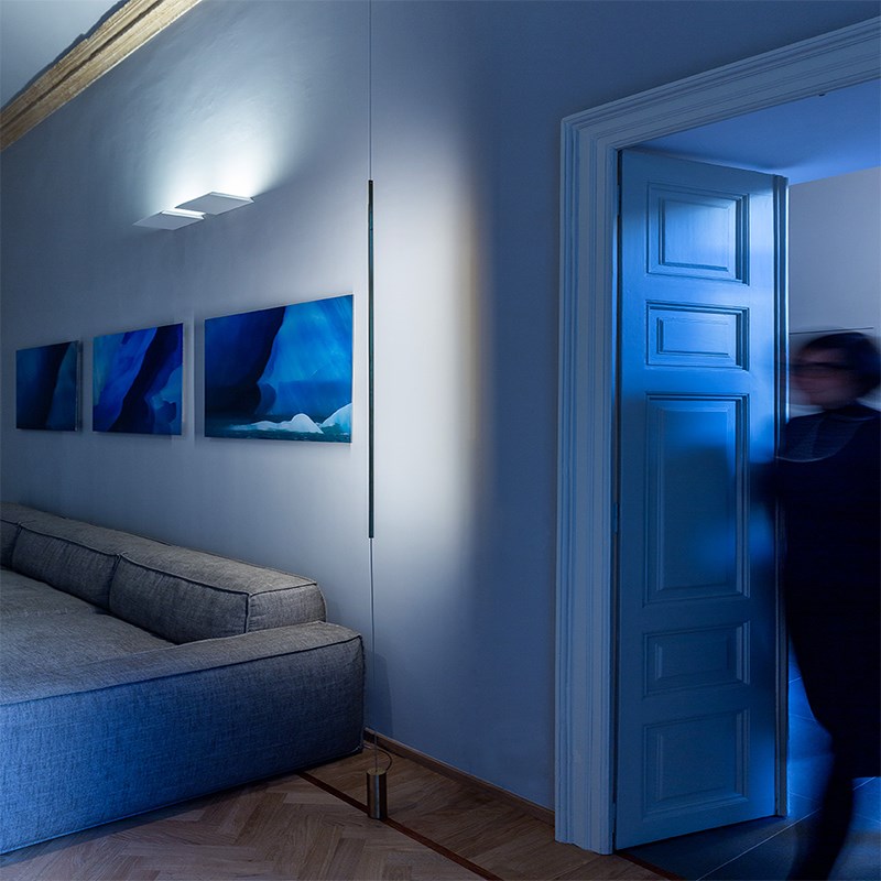 一字吊灯极简线条画廊样板房客厅转角墙角灯软装定制长条氛围LE灯