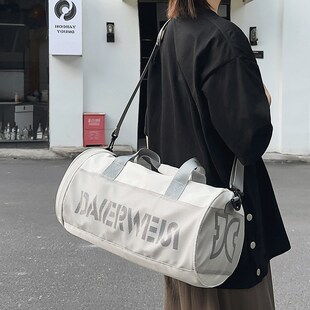 运动健身房包男干湿分离斜挎行李背包游泳圆筒桶包女轻便旅行包潮