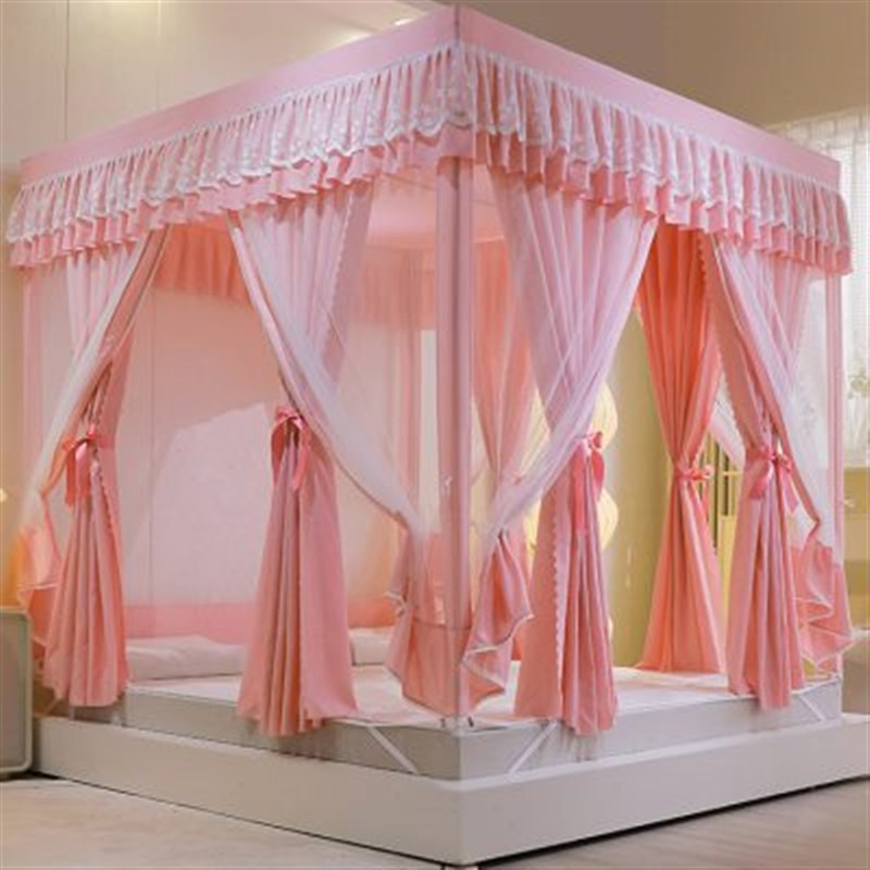 遮光床帘蒙古包蚊帐202t3新款家用卧室防摔儿童一体式床幔床围挡