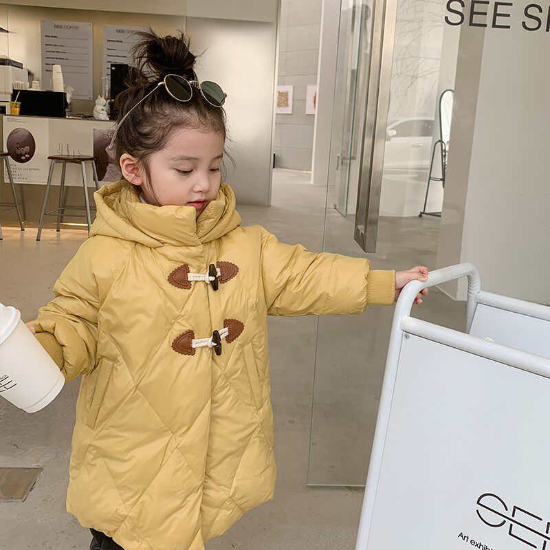 女童羽绒服中长款洋气女宝宝2021秋冬装新款儿童保暖棉服外套90绒,童装/婴儿装/亲子装,羽绒服,淘宝优惠券,粉丝福利购,淘宝优惠卷