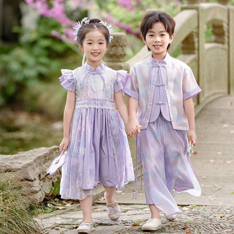 儿童中国风汉服夏季短袖高端品质毕业服幼儿园园服六一节表演服装,童装/婴儿装/亲子装,唐装,淘宝优惠券,粉丝福利购,淘宝优惠卷