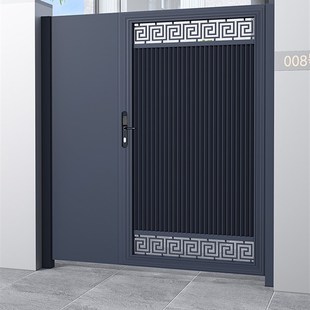 四川铝艺别墅大门铝合金花园院坝庭院现代简约电动大门乡村户外