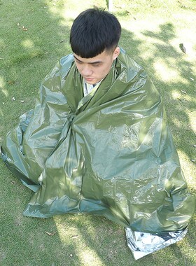 户外PE橙色急救睡袋救灾防寒隔热保温应急睡袋