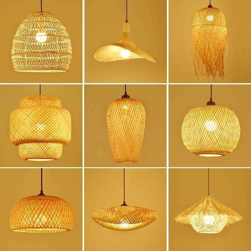 藤编吊灯竹编复古藤艺草帽灯竹艺茶室饭店餐厅新中式灯笼藤编灯,家装灯饰光源,餐厅吊灯,淘宝优惠券,粉丝福利购,淘宝优惠卷