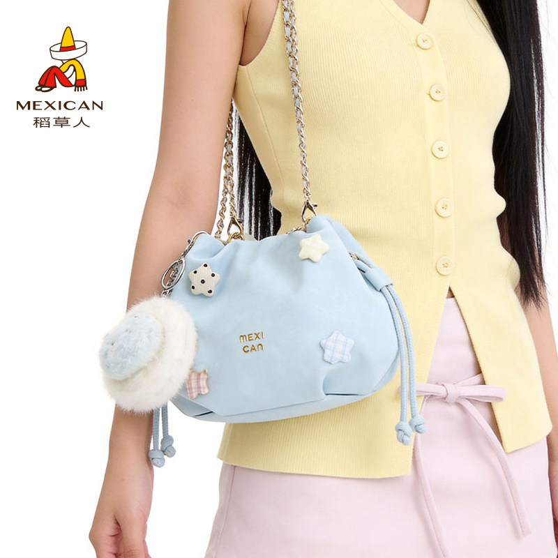 稻草人包包女2026春夏新款云朵包可爱甜美风单肩斜挎包链条包女包