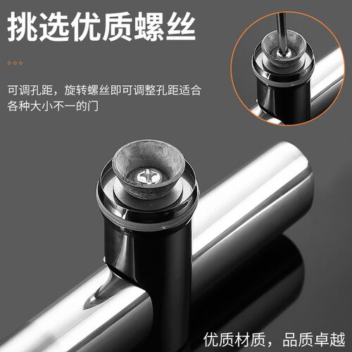 304不锈钢加厚玻璃门拉手可调节孔距有框无框推拉门木门把手扶手