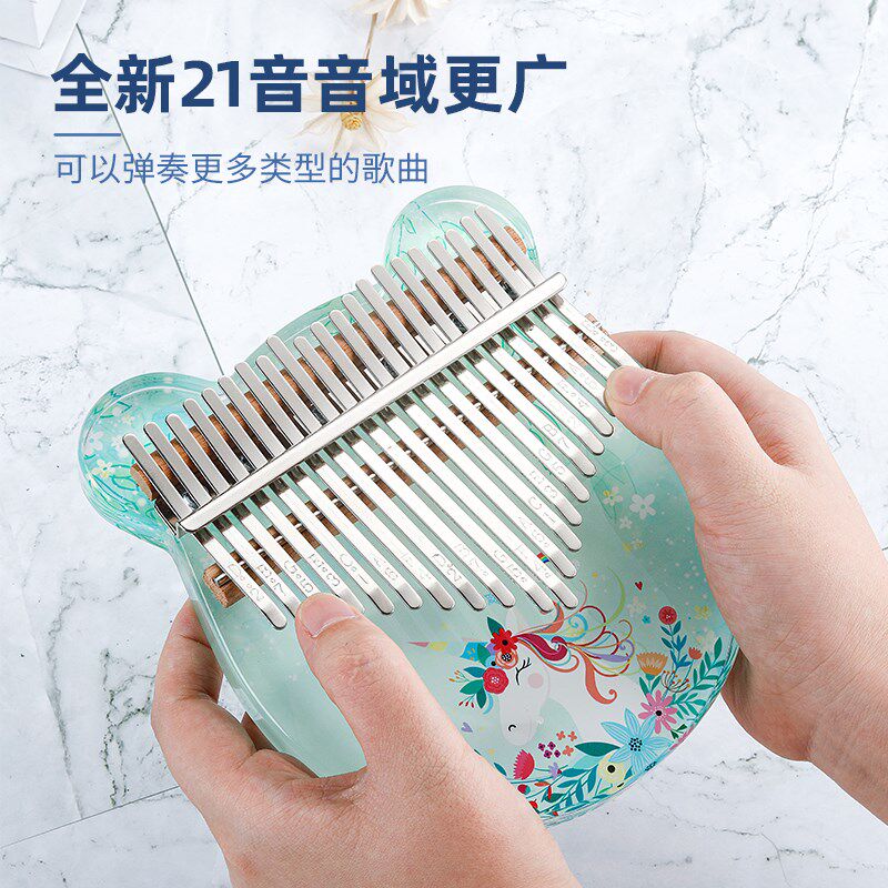 女生水晶琴送人卡林巴拇指琴易学专业便携手指钢琴马林巴推荐乐器图片