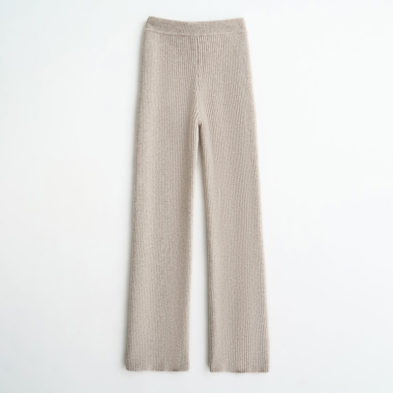秋冬羊毛针织阔腿裤女垂感直筒裤子显瘦休闲拖地外穿加厚高腰长裤