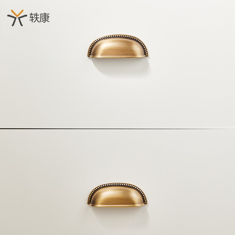 黄铜贝壳拉手古铜色金色银色抽屉把手鸽子单衣柜梳妆台鞋柜小拉手