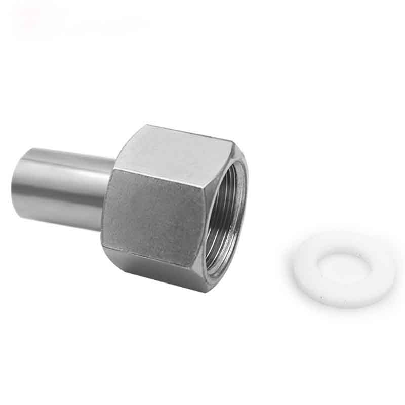 304不锈钢压力表接头公制内螺纹转换焊管活接头对焊式M30/M42/M52